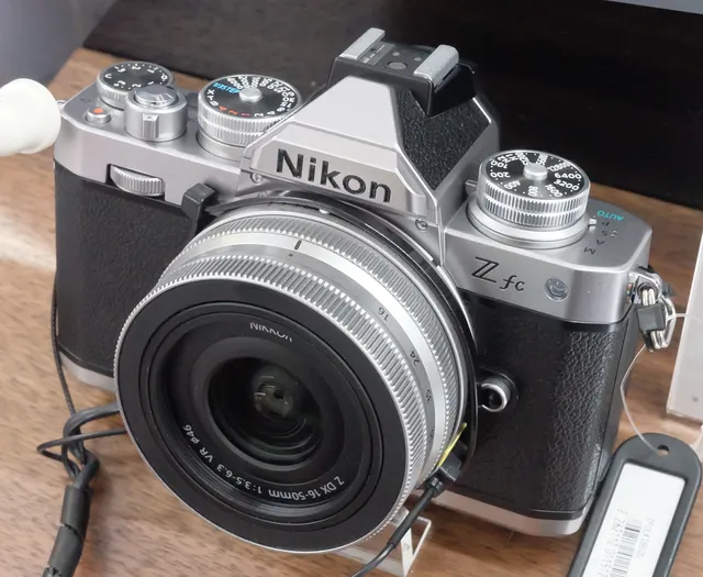Nikon Z fc camera with a NIKKOR Z DX 16–50mm lens attached